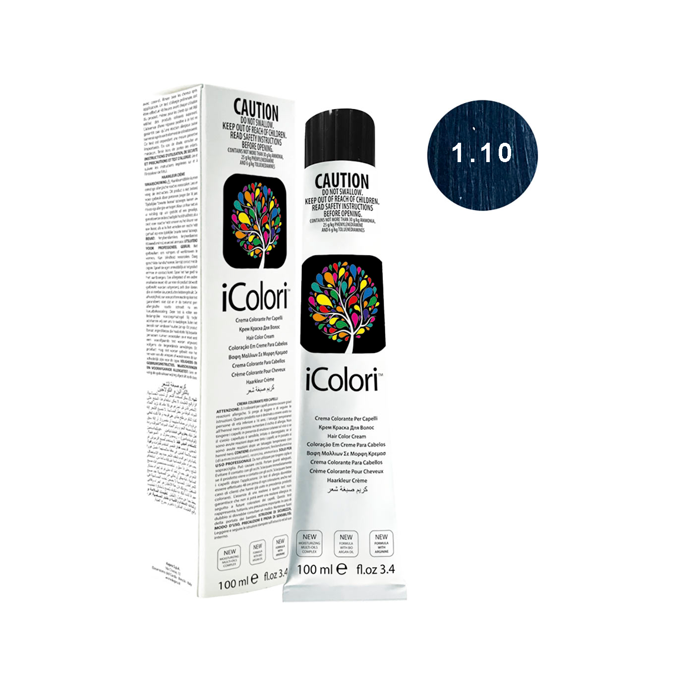 16801-1.10||Senza titolo-1||ICOLORI COLOR 100 ML BLUEBLACK 1.10||16801-1.10