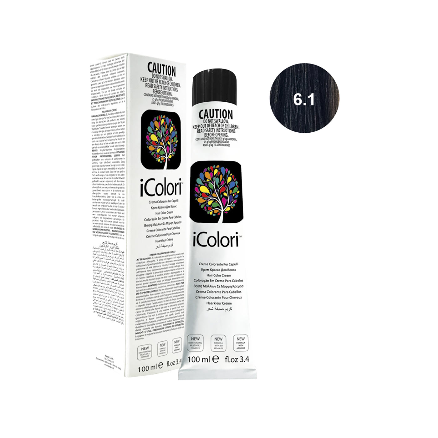 16801-6.1||ICOLORI COLOR 100 ML NUANCE 6.1