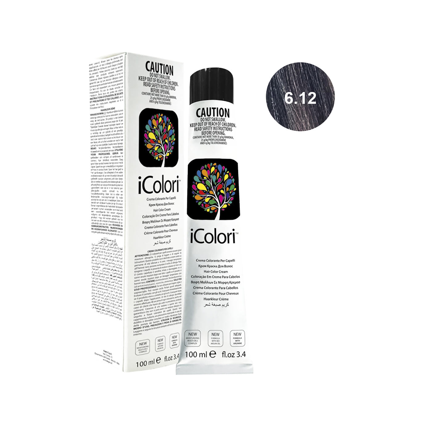 16801-6.12||ICOLORI COLOR 100 ML NUANCE 6.12