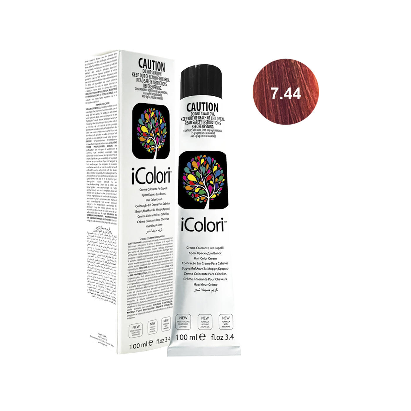 16801-7.44||ICOLORI COLOR 100 ML NUANCE 7.44