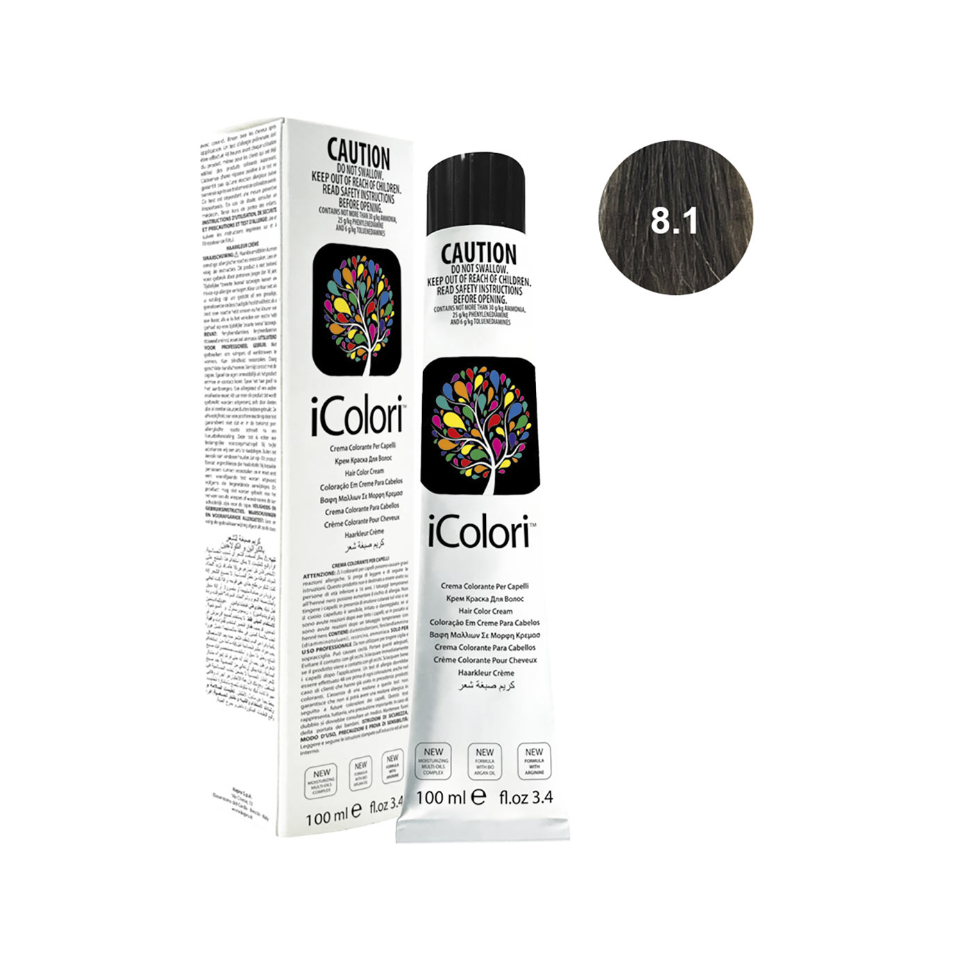 16801-8.1||ICOLORI COLOR 100 ML NUANCE 8.1