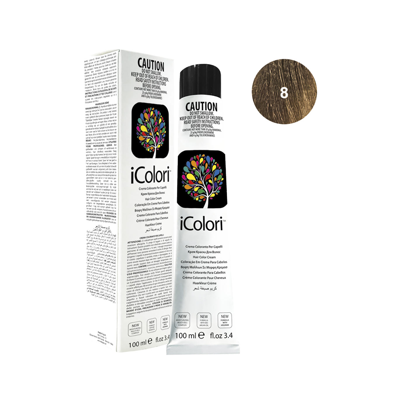 16801-8||ICOLORI COLOR 100 ML NUANCE 8